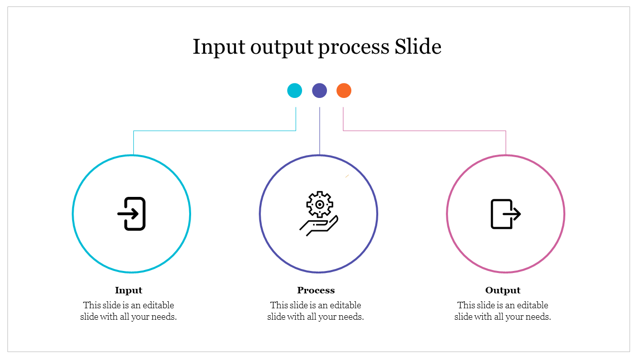 Simple Input Output Process Slide For Presentation 